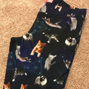 Tipsy Elves Space Cat Leggings NWOT